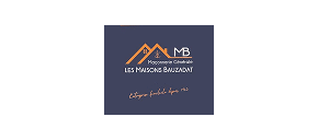 Logo Les Maisons Bauzadat, Maçonnerie Générale. Initiales MB et toit orange. Entreprise familiale depuis 1962 en texte cursive.